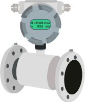 illustration d'un débitmètre électromagnétique