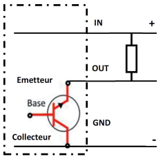 schéma sortie NPN